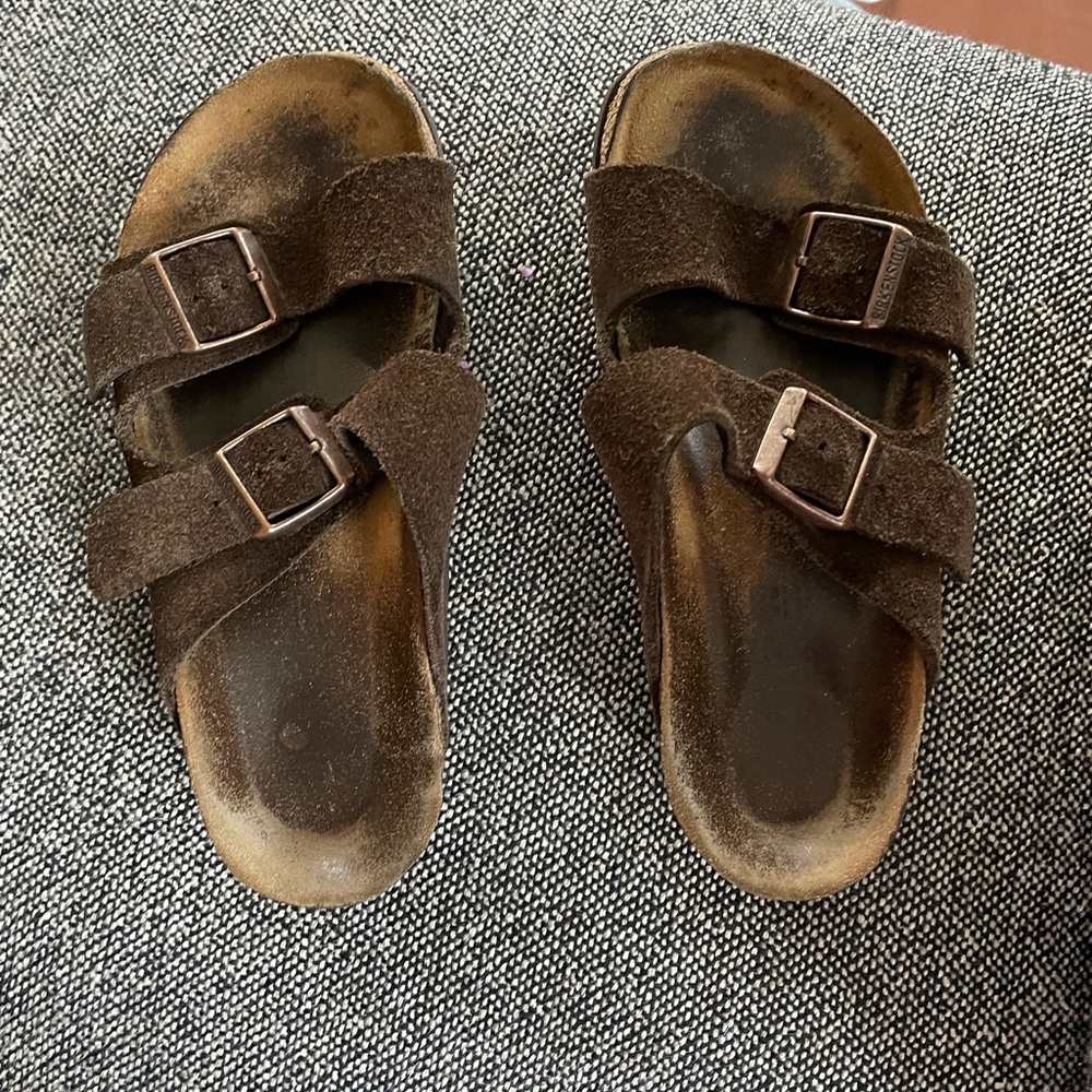 Dark Brown Suede Birkenstocks Size 35